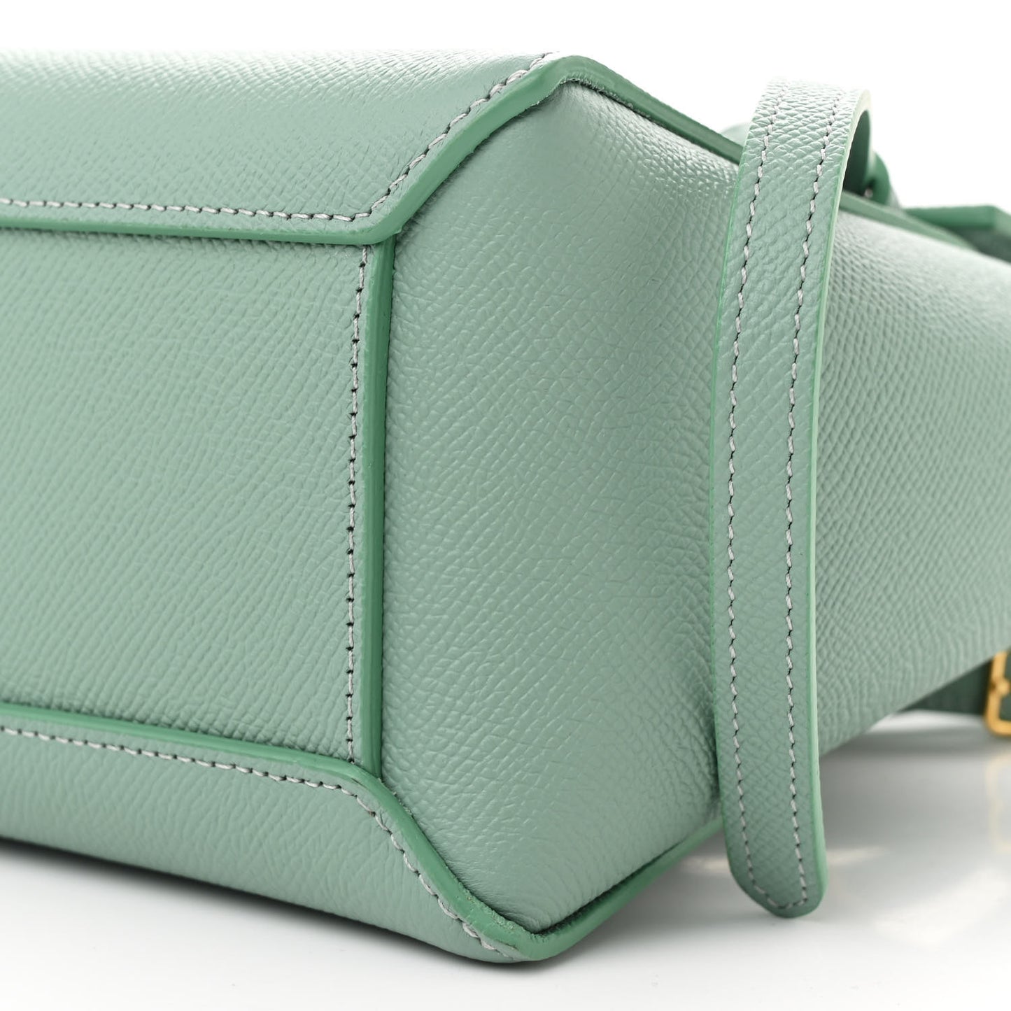 Grained Calfskin Nano Belt Bag Ice Mint