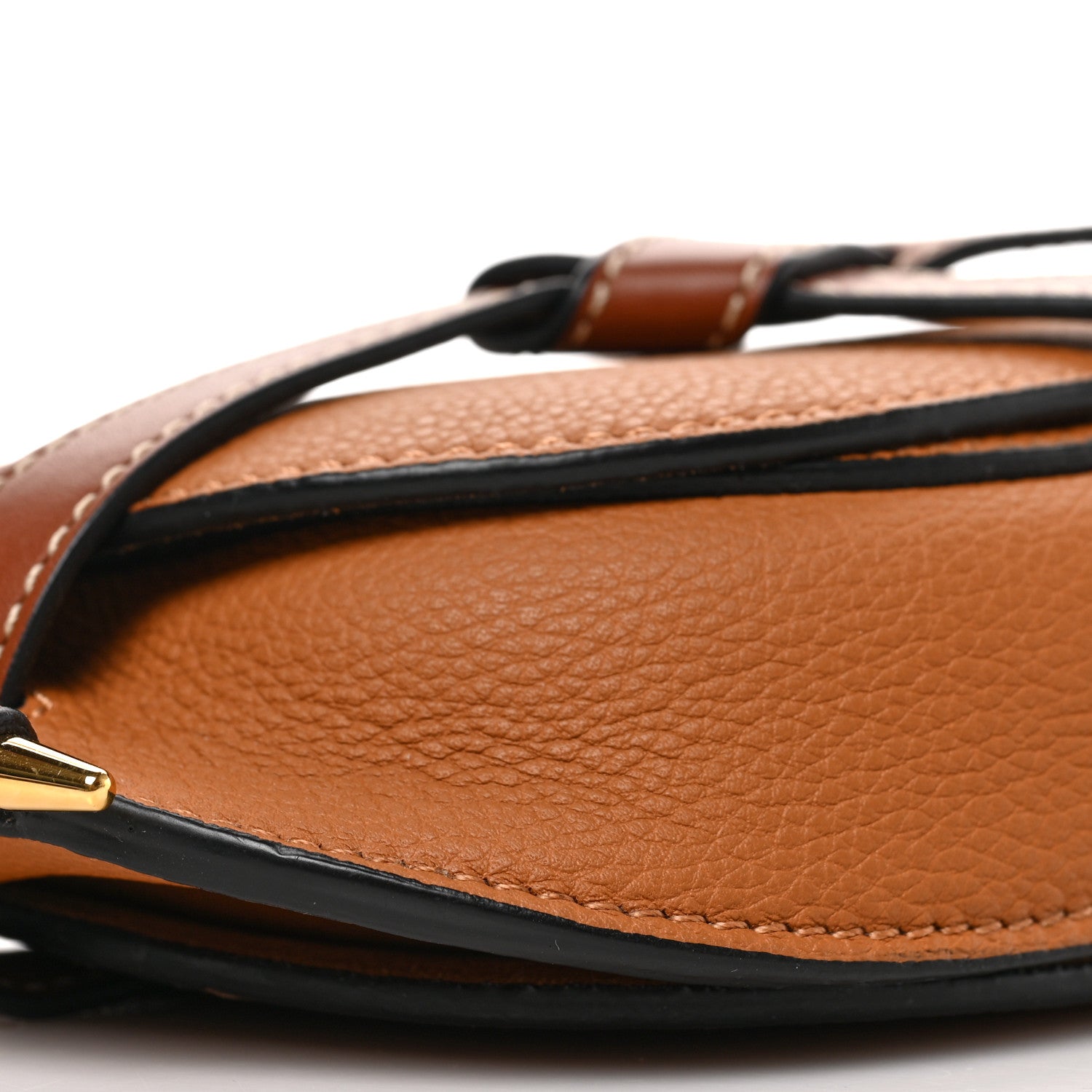 Loewe Grained Calfskin Mini Gate Crossbody Bag Caramel Pecan 8 of 9