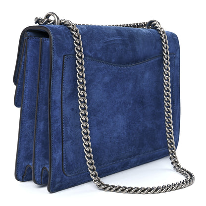 Gucci Suede Medium Dionysus Shoulder Bag Blue 3 of 16