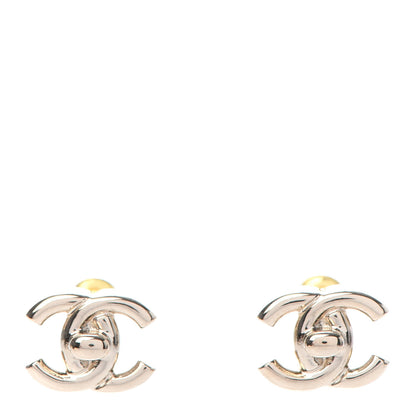 Chanel Metal CC Turnlock Earrings Gold 1 of 5