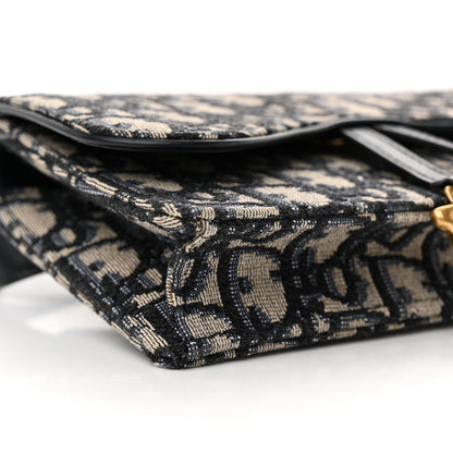 Christian Dior Oblique Saddle Belt Bag Blue 8 of 11