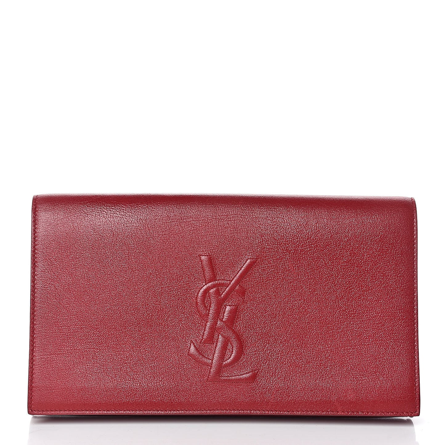 Calfskin Monogram Large Belle De Jour Clutch Red