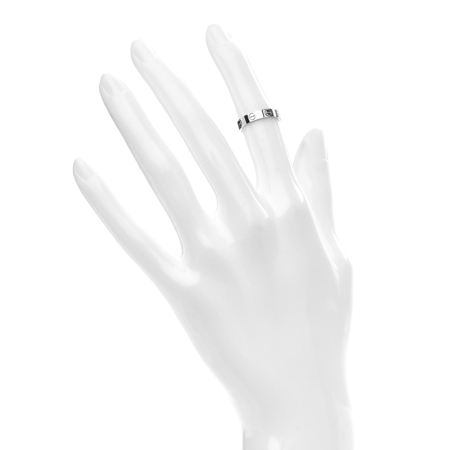 18K White Gold 3.5mm LOVE Wedding Band Ring 47 4