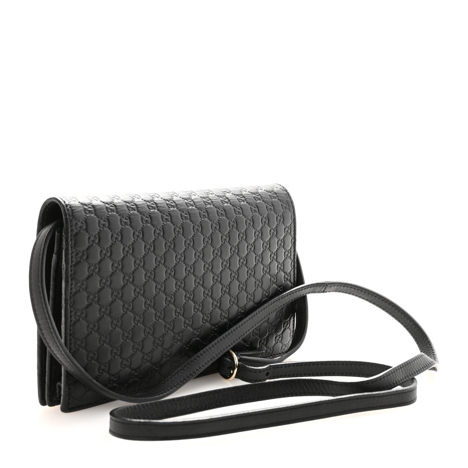 Gucci Microguccissima Crossbody Wallet Black 3 of 9