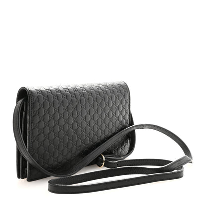 Gucci Microguccissima Crossbody Wallet Black 3 of 9