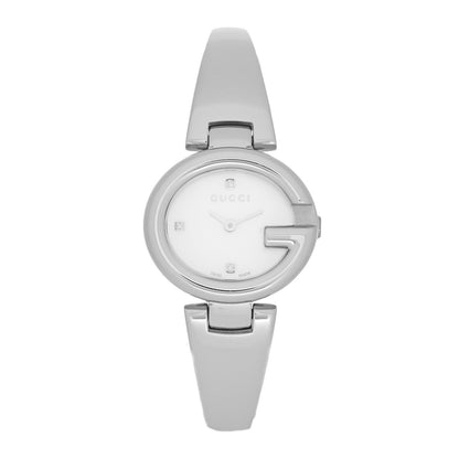 Gucci Stainless Steel Diamond Mother of Pearl 27mm Guccissima Quartz Watch 1 of 5