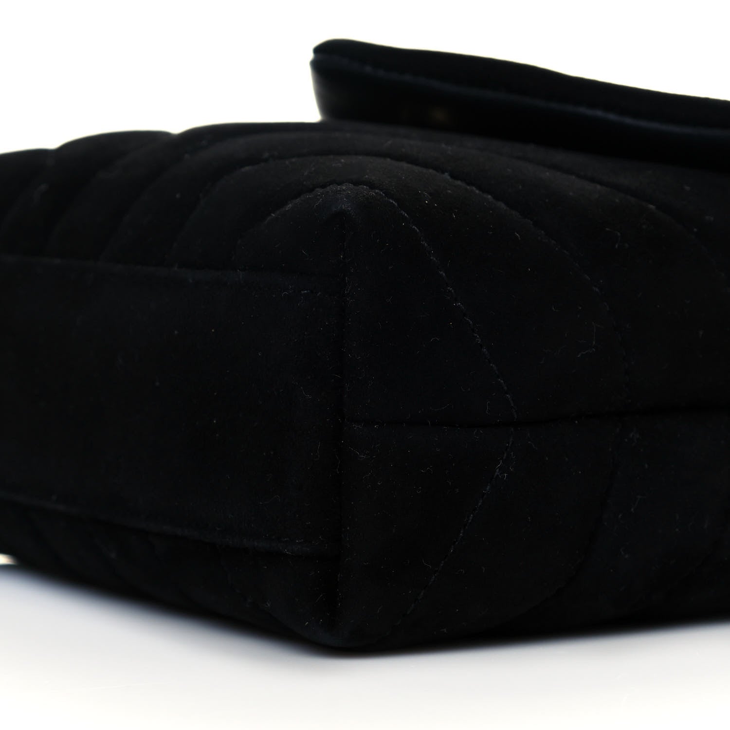 Saint Laurent Suede Y Quilted Monogram Toy Loulou Crossbody Bag Black 8 of 9