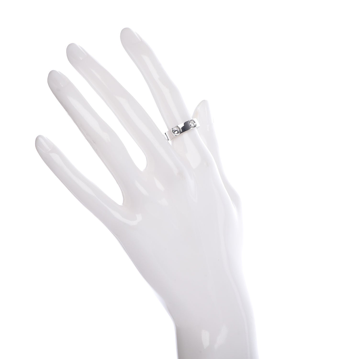 Louis Vuitton 18K White Gold Diamond Empreinte Ring 48 4.5 2 of 5