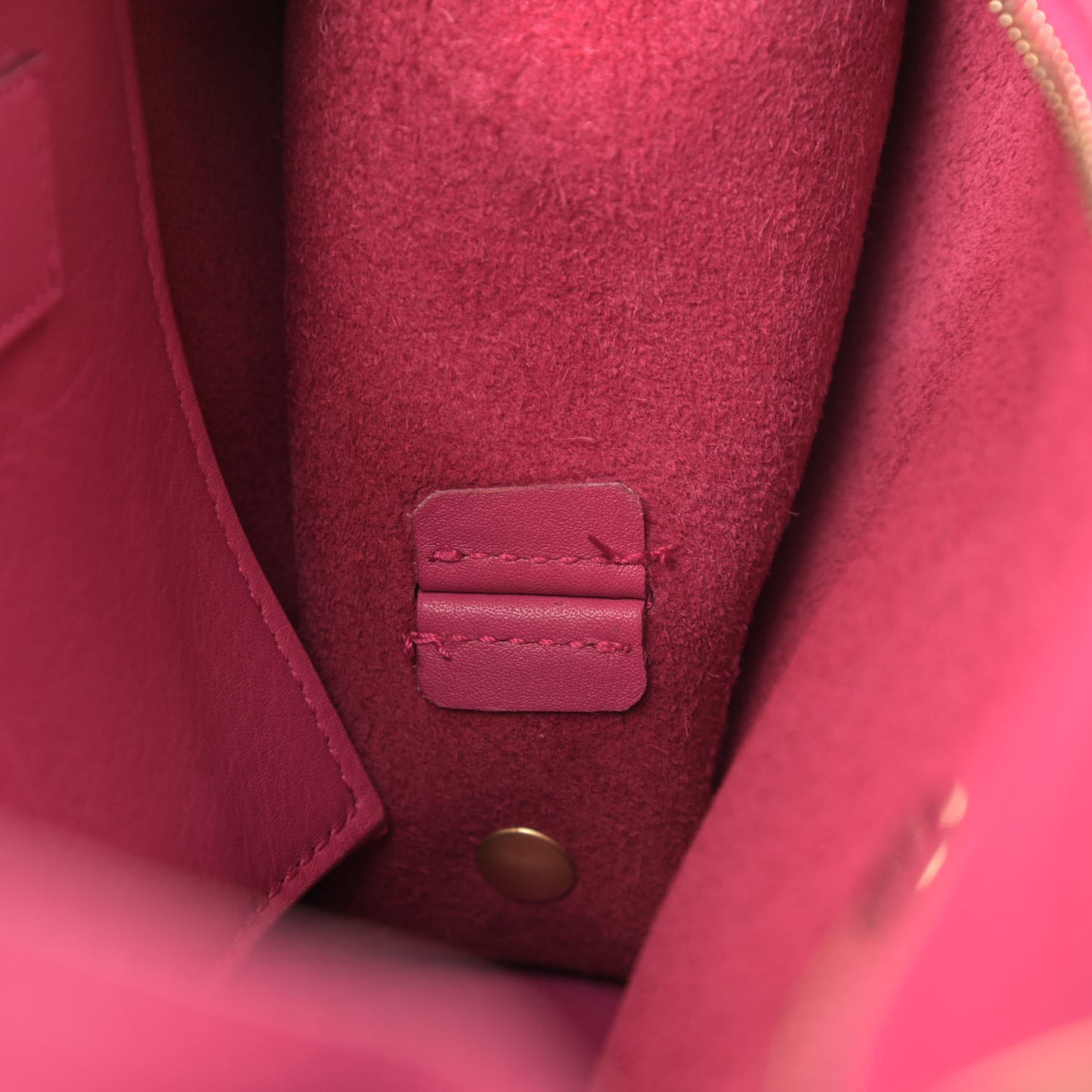 Calfskin Small Classic Y Cabas Fuchsia