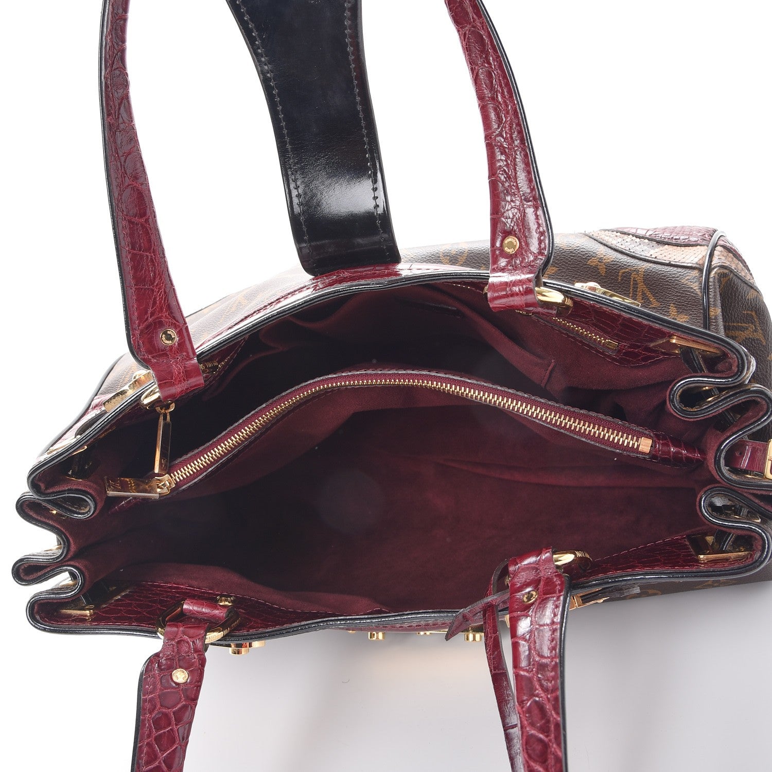 Louis Vuitton Monogram Python Alligator Monogramissime Exotic Shopper GM Bordeaux 5 of 9