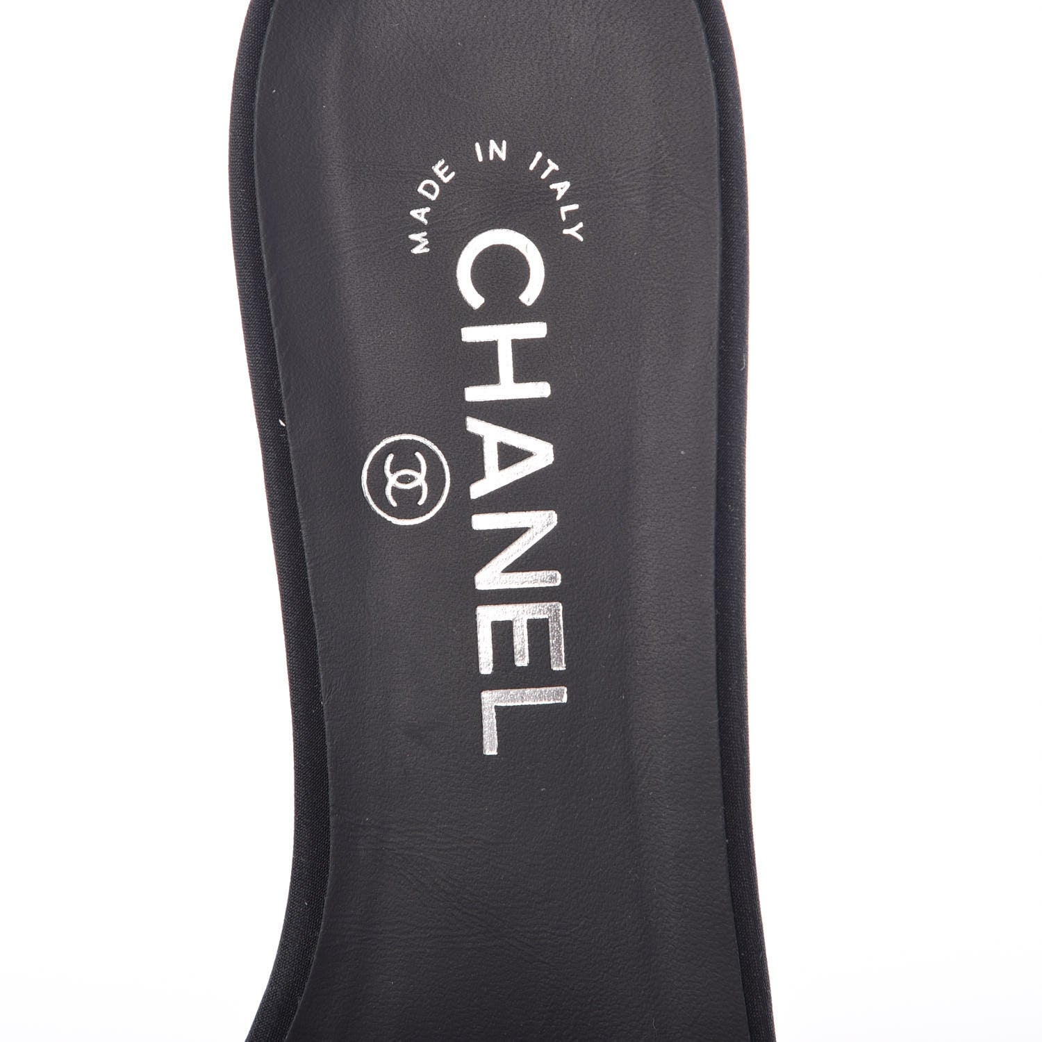 Chanel Felt Pearl Flat Sandals 41 Black 6 of 7