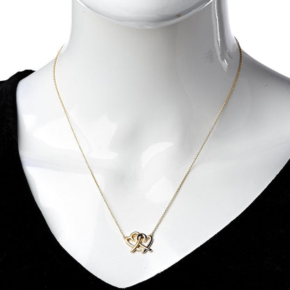Tiffany 18K Rose Gold Paloma Picasso Loving Heart Interlocking Pendant Necklace 2 of 7