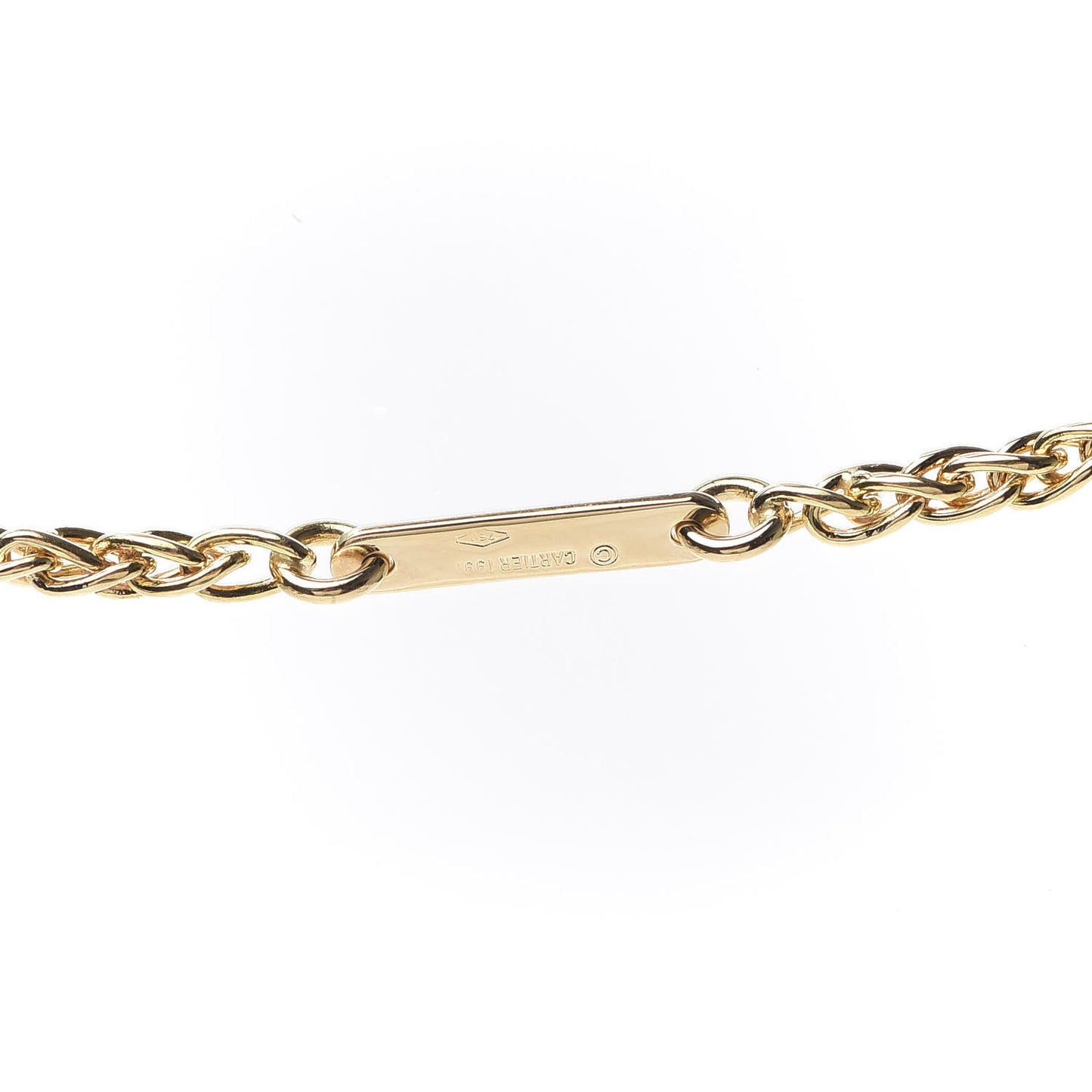 18K Yellow Gold Wheat Chain Necklace