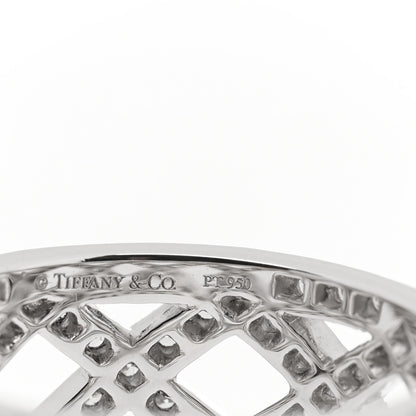 Tiffany Platinum Diamond Legacy Celebration Braided Band Ring 54 7 4 of 5