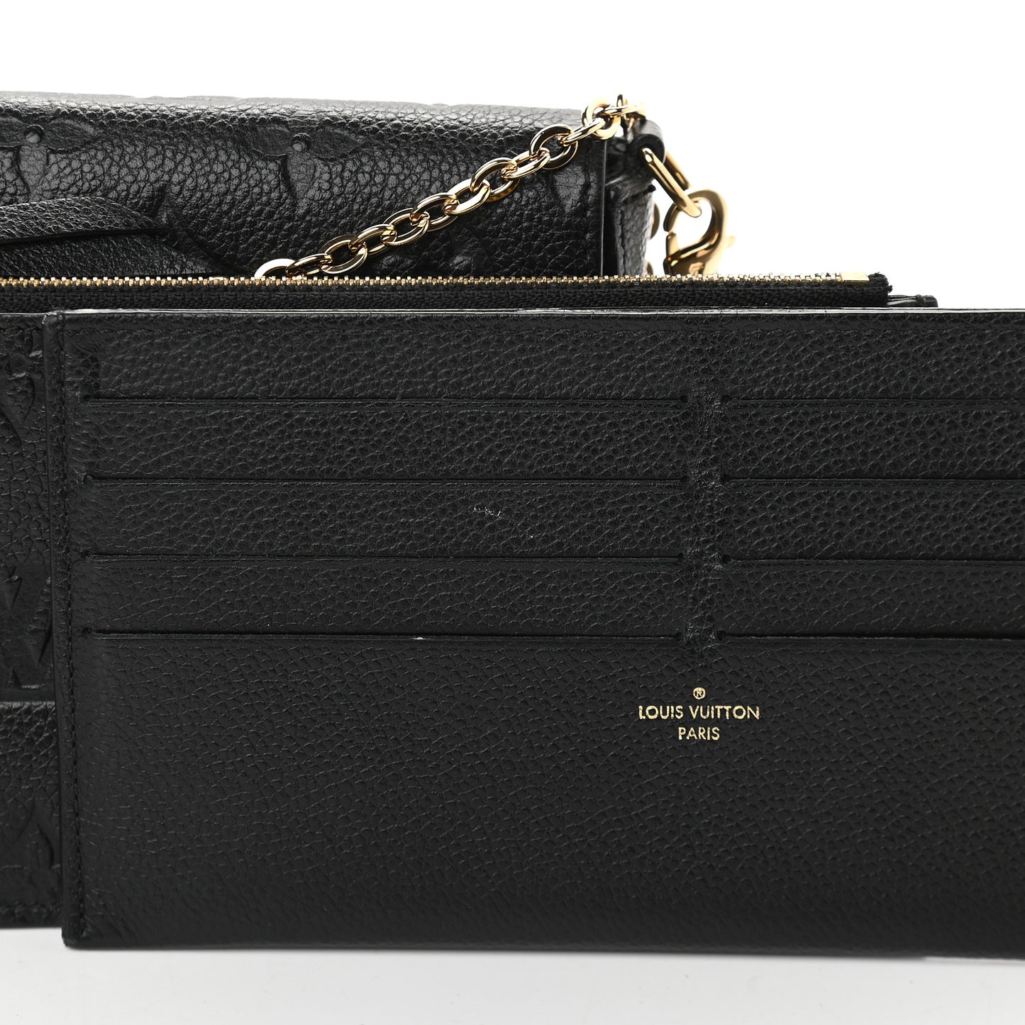 Empreinte Pochette Felicie Chain Wallet Black