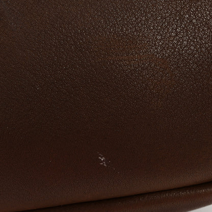 The Row Calfskin Marcel Slouchy Top Handle Bag Deep Brown 10 of 10