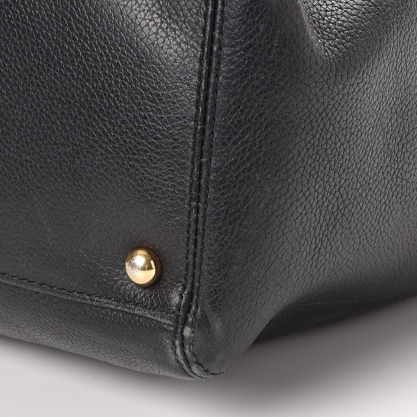 Calfskin Tall Cerf Tote Black