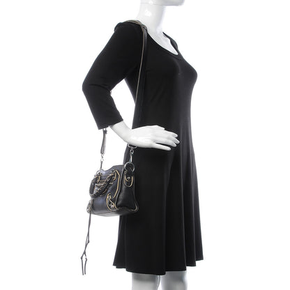 Balenciaga Supple Grained Calfskin Classic Silver Hardware Highlight Mini City Black 3 of 18