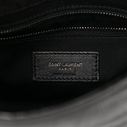 Saint Laurent Crocodile Embossed Lambskin Matelasse Monogram Niki Chain Wallet Black 6 of 8