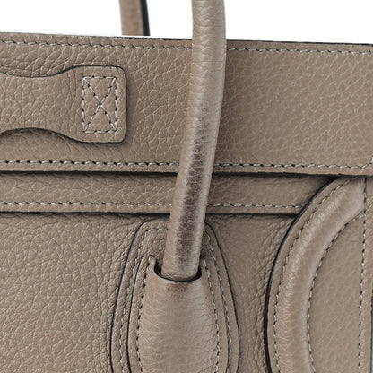 Celine Drummed Calfskin Nano Luggage Dune 16 of 16