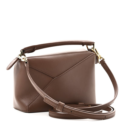 Loewe X SUNA FUJITA Satin Calfskin Mini Hamster Puzzle Edge Bag Havana 3 of 9