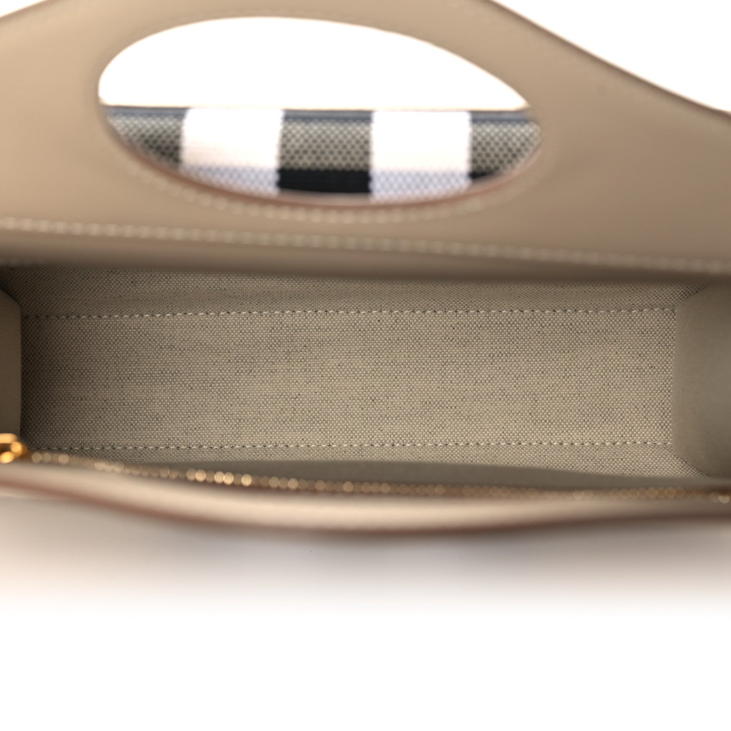 Burberry Smooth Calfskin Canvas Check Mini Pocket Bag Dusty Sand Soft Fawn 5 of 10