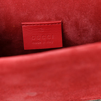 Gucci GG Supreme Monogram Suede Mini Dionysus Shoulder Bag Beige Ebony Vulcanic Red 6 of 11