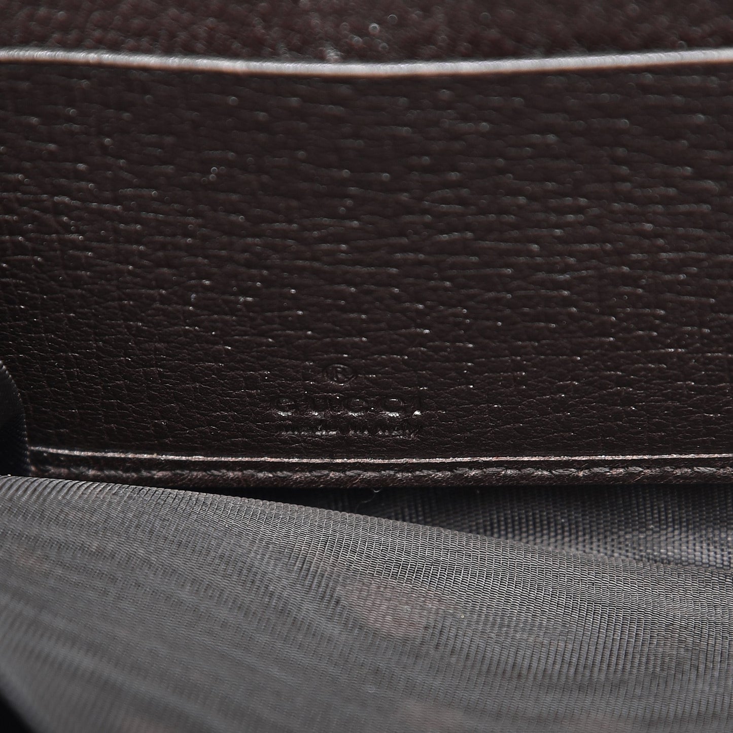 Calfskin Rania Web Zip Around Wallet Dark Brown