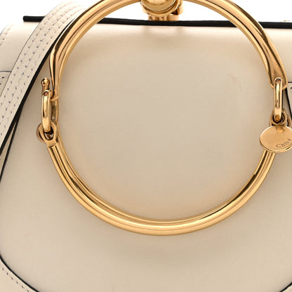 Chloe Calfskin Suede Small Nile Bracelet Bag Off White 7 of 10