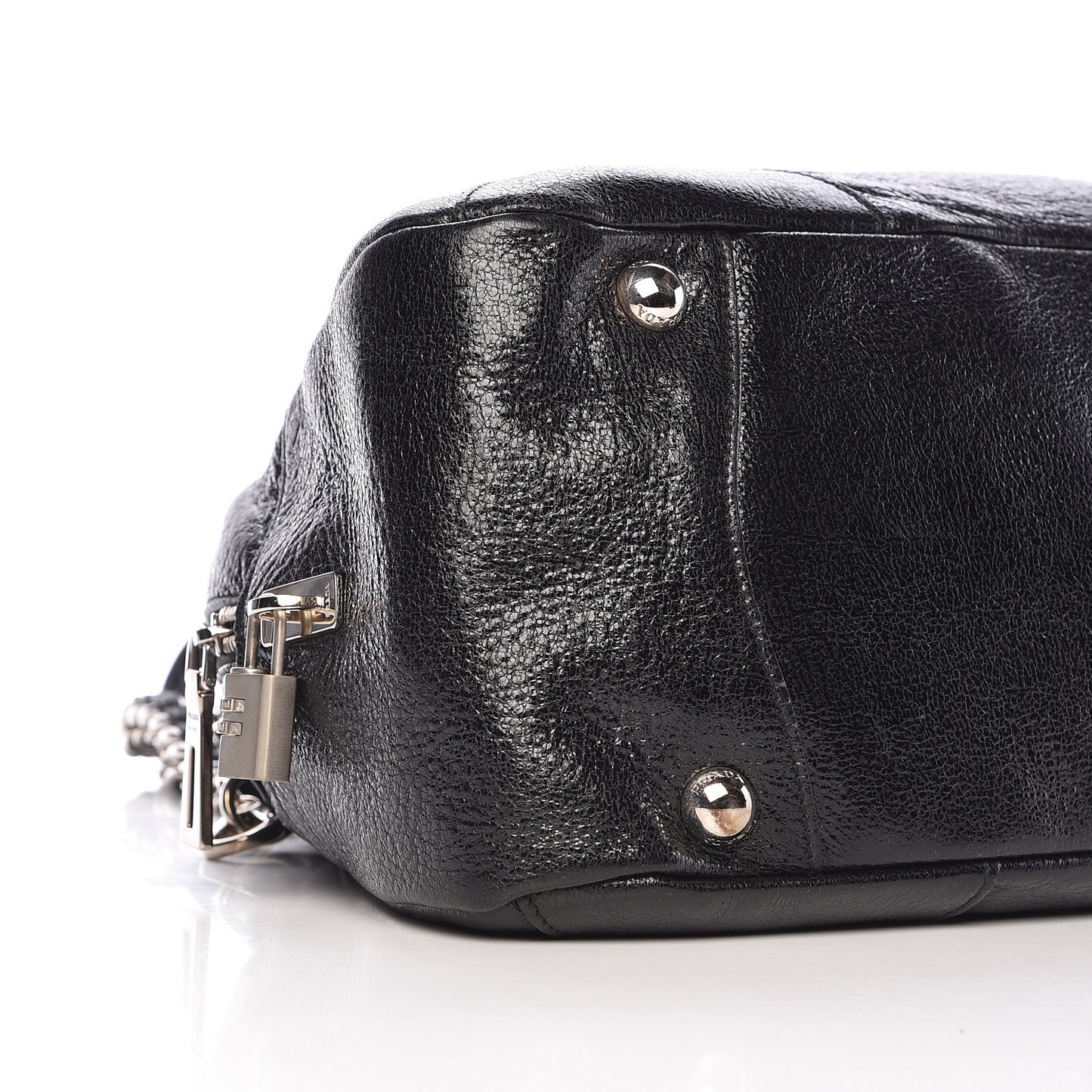 Cervo Lux Chain Shoulder Bag Black