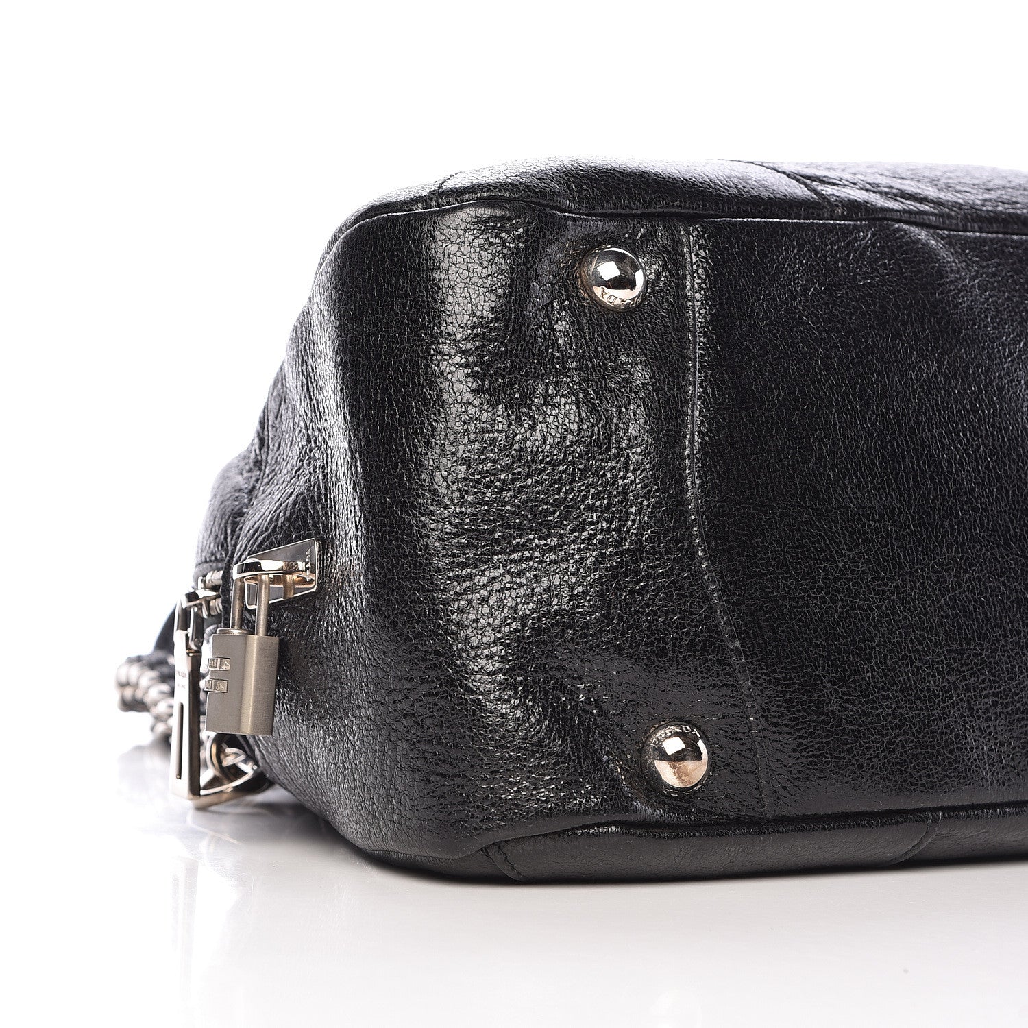Prada Cervo Lux Chain Shoulder Bag Black 11 of 14