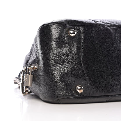 Prada Cervo Lux Chain Shoulder Bag Black 11 of 14