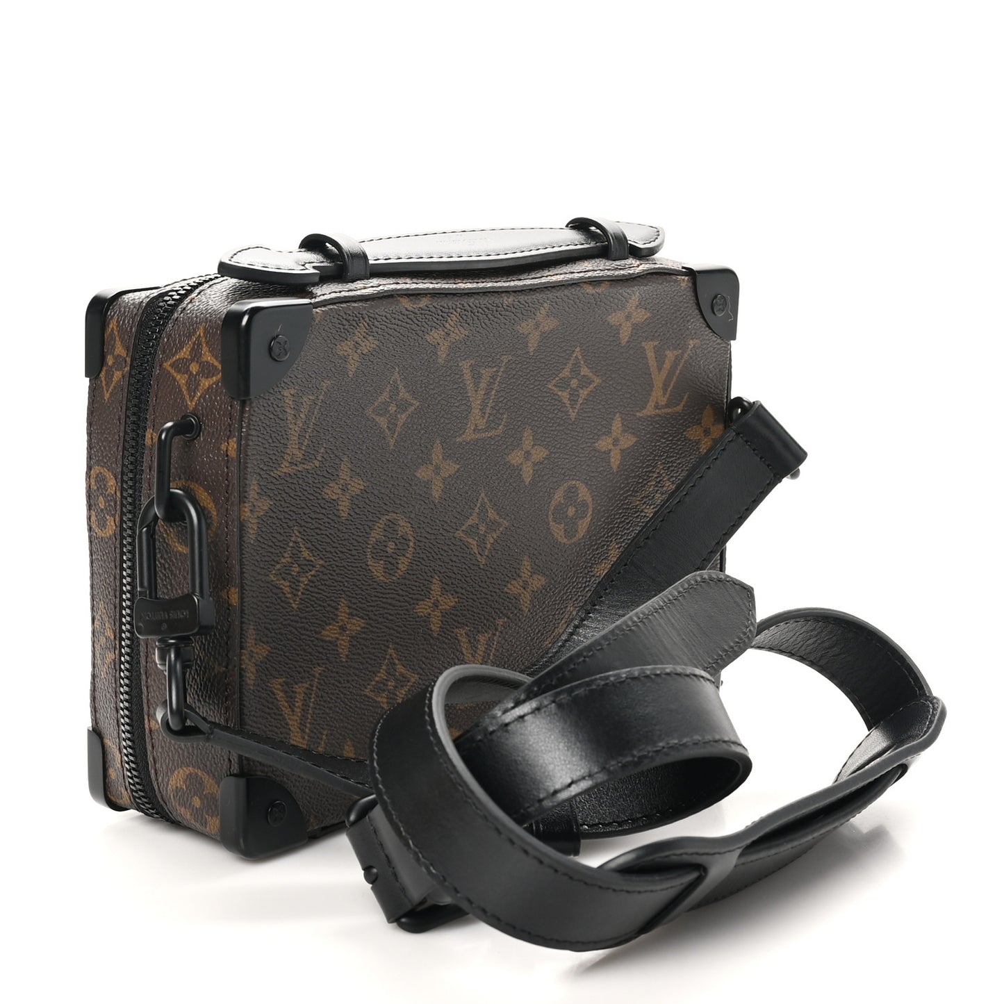 Louis Vuitton Monogram Macassar Handle Soft Trunk Black 1642443