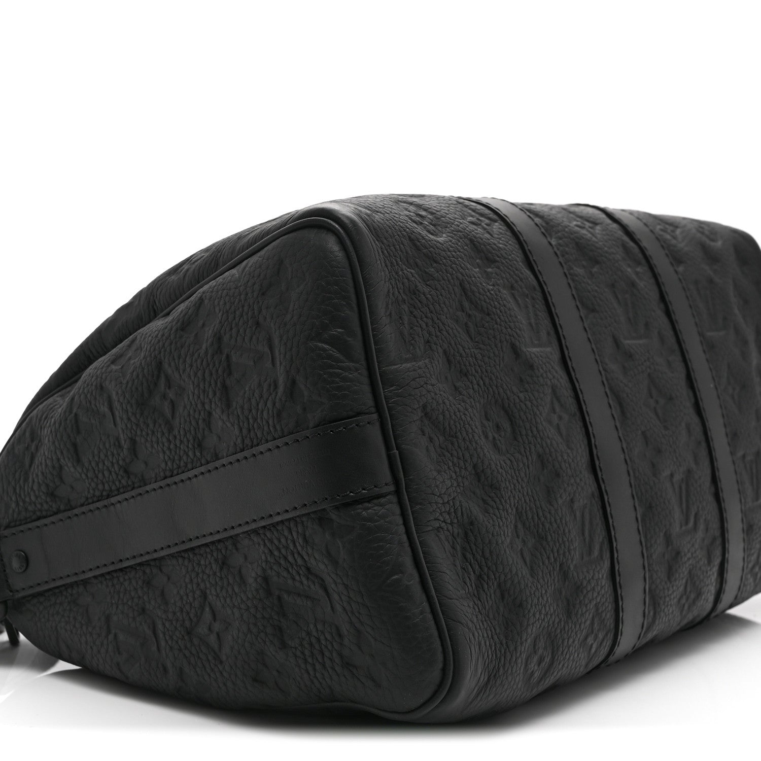 Louis Vuitton Monogram Taurillon Keepall Bandouliere 35 Black 8 of 9