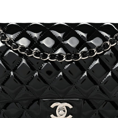 Chanel Patent Quilted Medium Double Flap Black 8 of 14