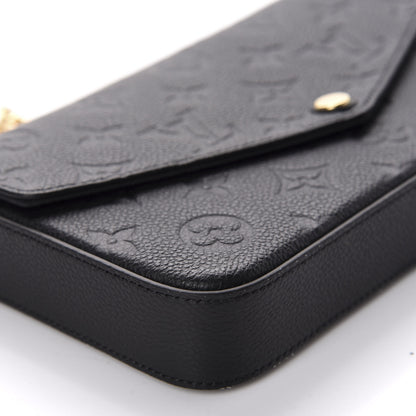 Louis Vuitton Empreinte Pochette Felicie Chain Wallet Black 6 of 10