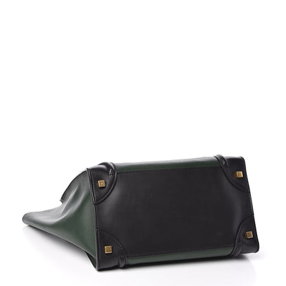 Celine Smooth Calfskin Mini Tri-Color Luggage Forest 4 of 10