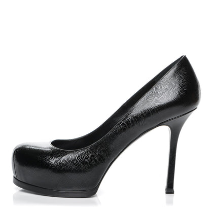 Saint Laurent Vernigolf Tribute Two 80 Platform Pumps 38 Black 1 of 7