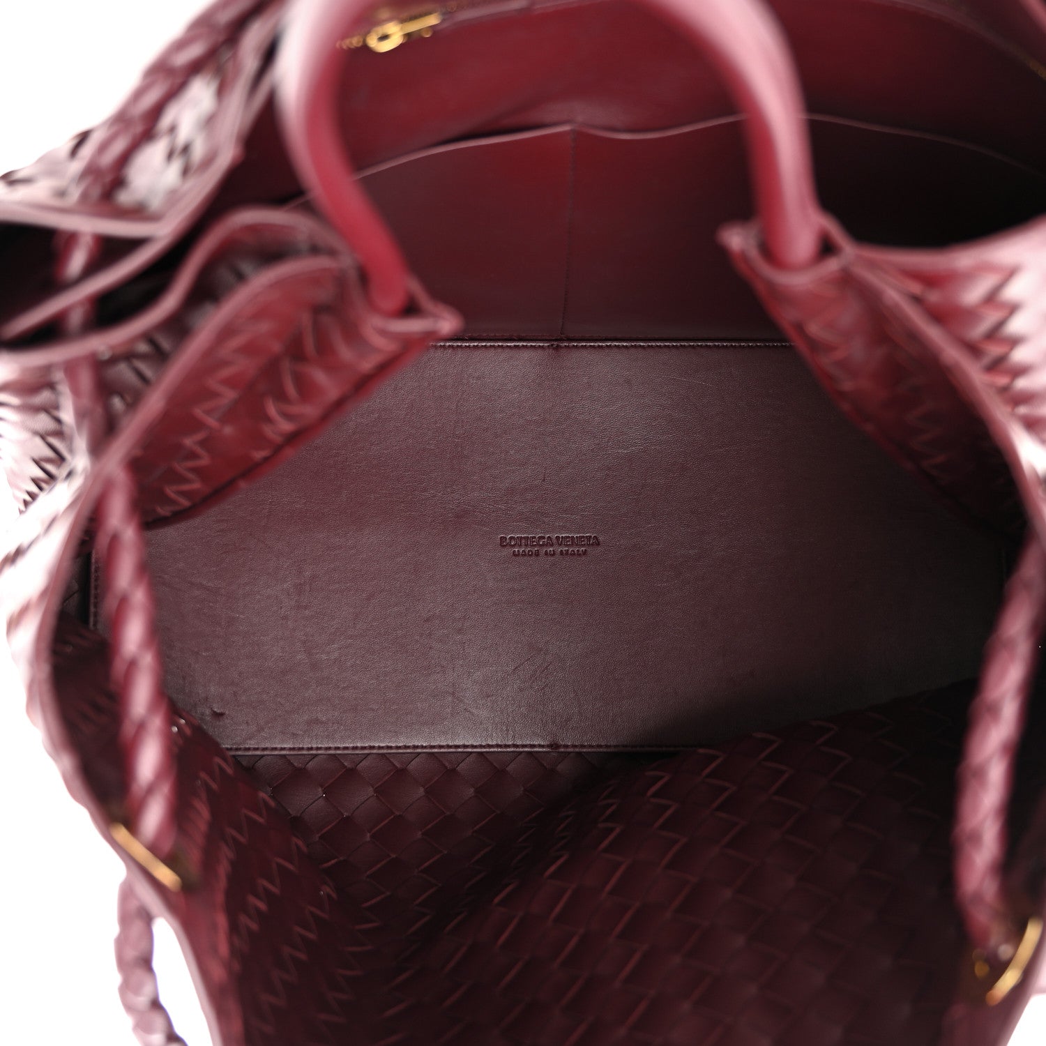 Bottega Veneta Nappa Intrecciato Large Andiamo Shoulder Bag Barolo 5 of 9