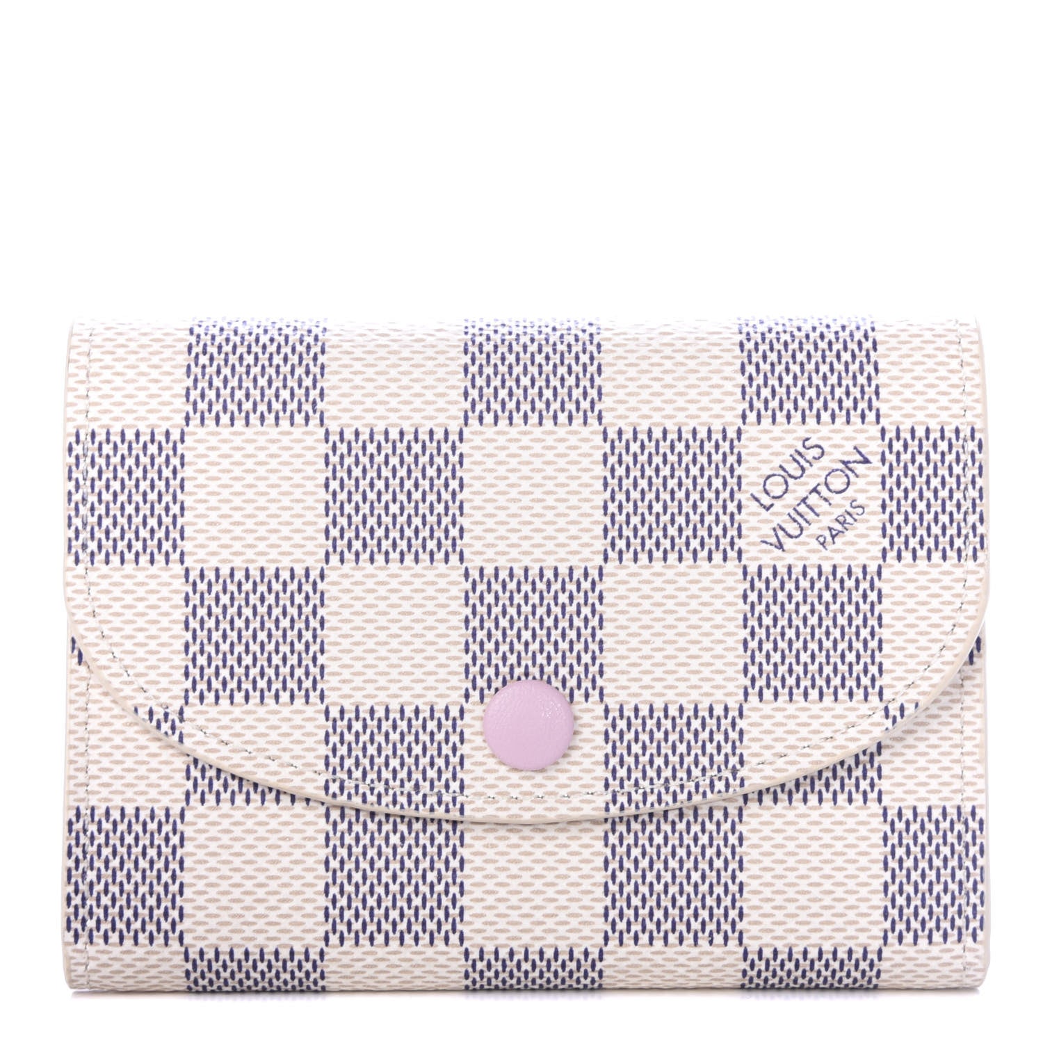 Louis Vuitton Damier Azur Rosalie Coin Purse Rose Ballerine 1 of 8