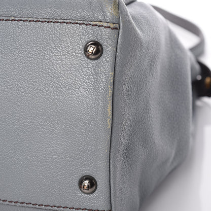 Fendi Goatskin Zucca Large Peekaboo Iconic Satchel Grigio Tobacco Black 17 of 20
