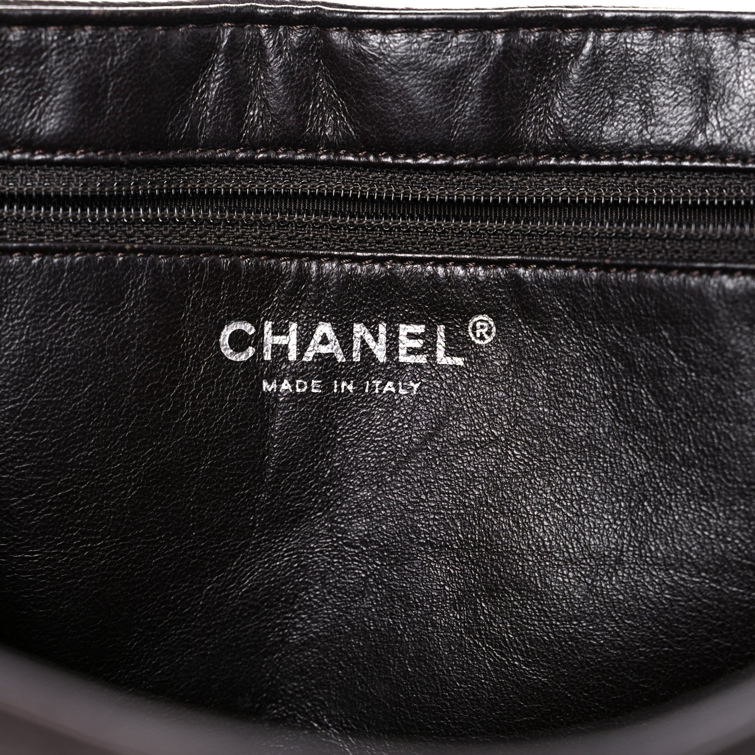 Chanel Caviar Half Moon Large Flap Dark Brown 6 of 22