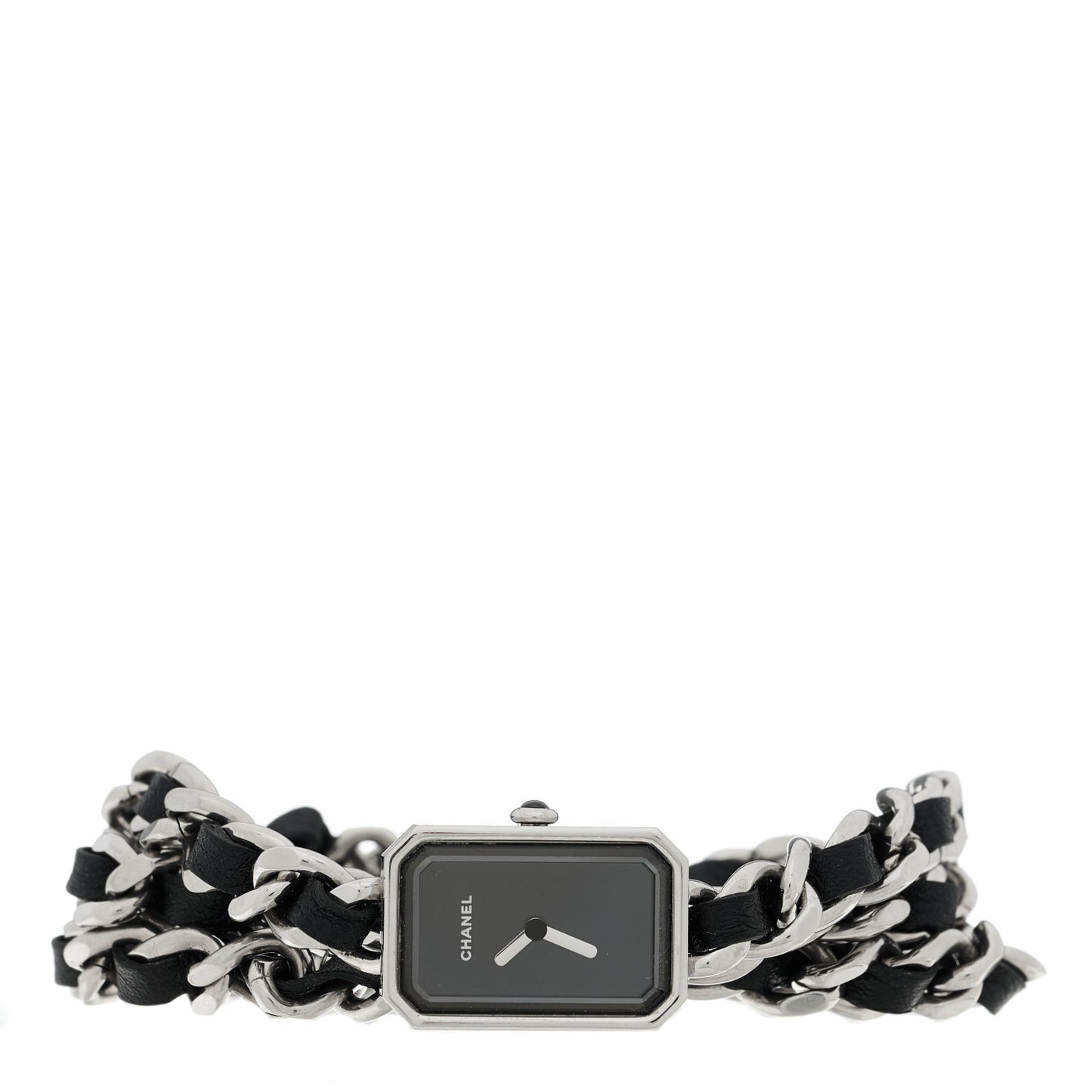 Stainless Steel Lambskin 16mm Premiere Rock Triple Row Quartz Watch Black