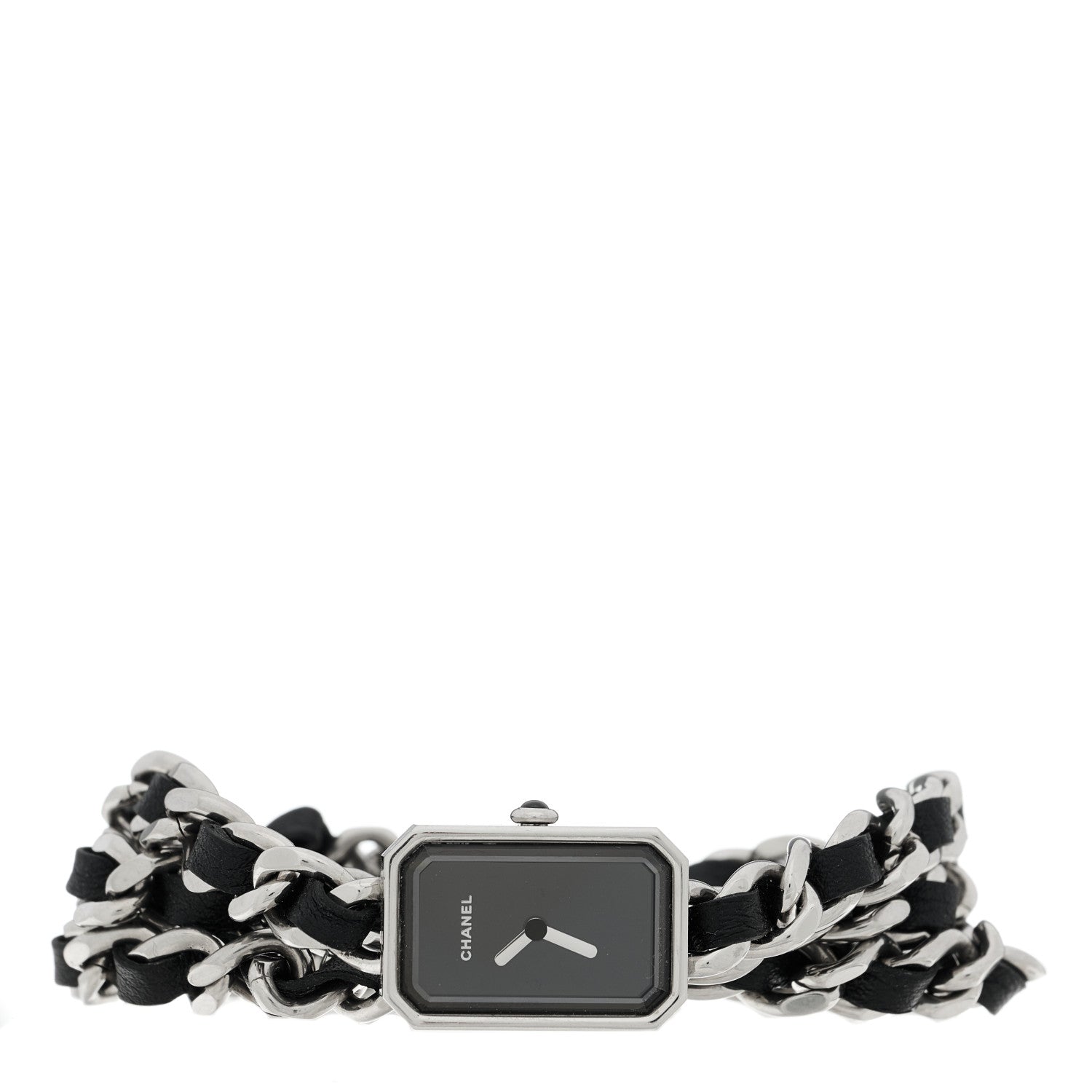 Chanel Stainless Steel Lambskin 16mm Premiere Rock Triple Row Quartz Watch Black 2 of 4