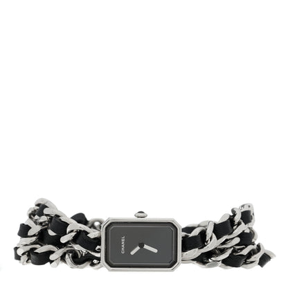 Chanel Stainless Steel Lambskin 16mm Premiere Rock Triple Row Quartz Watch Black 2 of 4