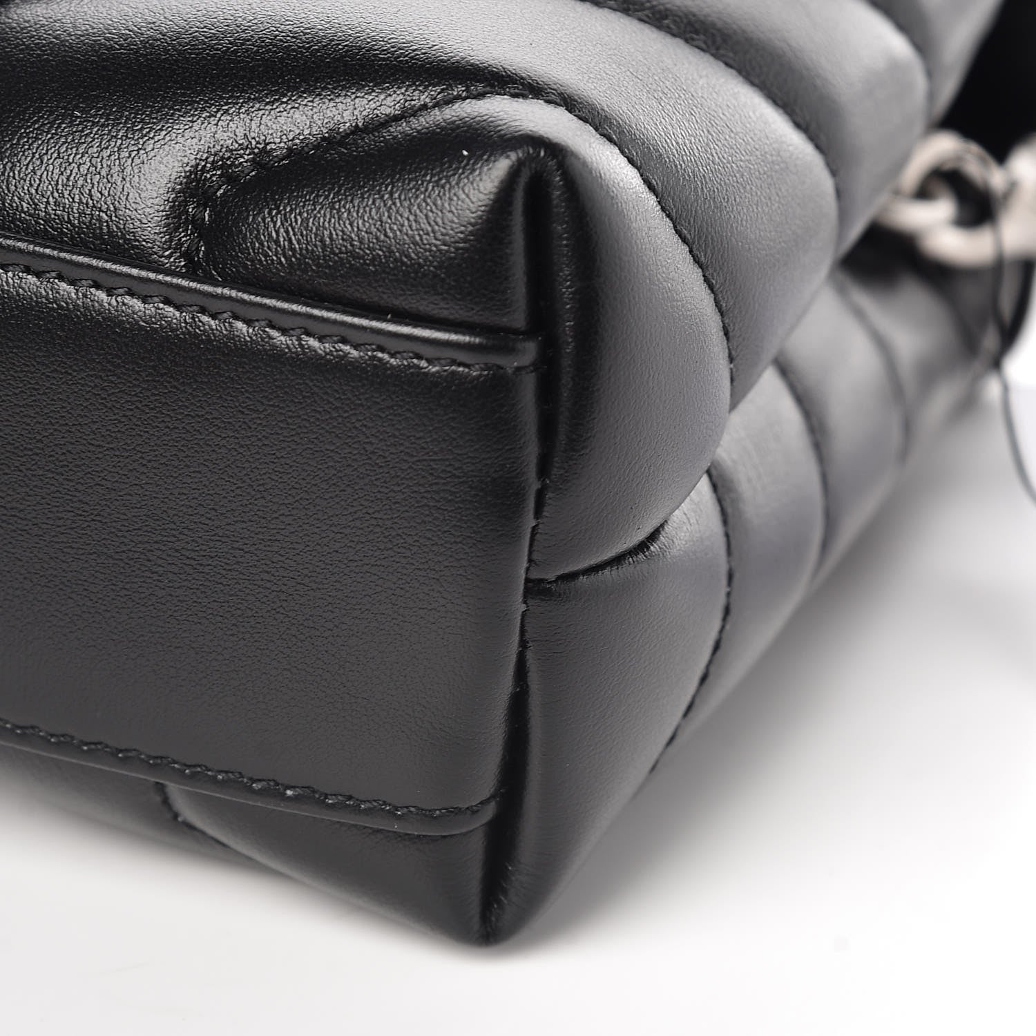 Saint Laurent Calfskin Y Quilted Monogram Toy Loulou Crossbody Bag Black 9 of 10