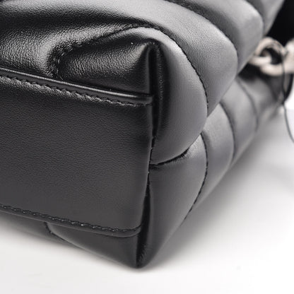 Saint Laurent Calfskin Y Quilted Monogram Toy Loulou Crossbody Bag Black 9 of 10