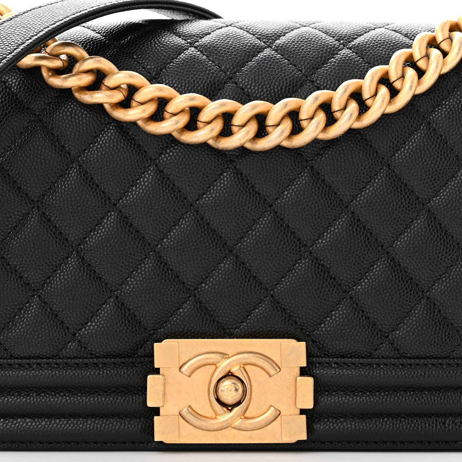 Chanel Caviar Quilted Medium Boy Flap Black 8 of 11