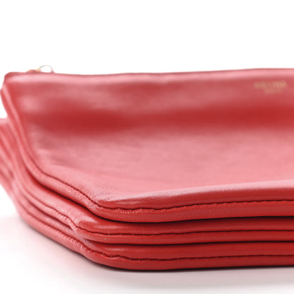 Celine Lambskin Small Trio Crossbody Bag Red 6 of 8