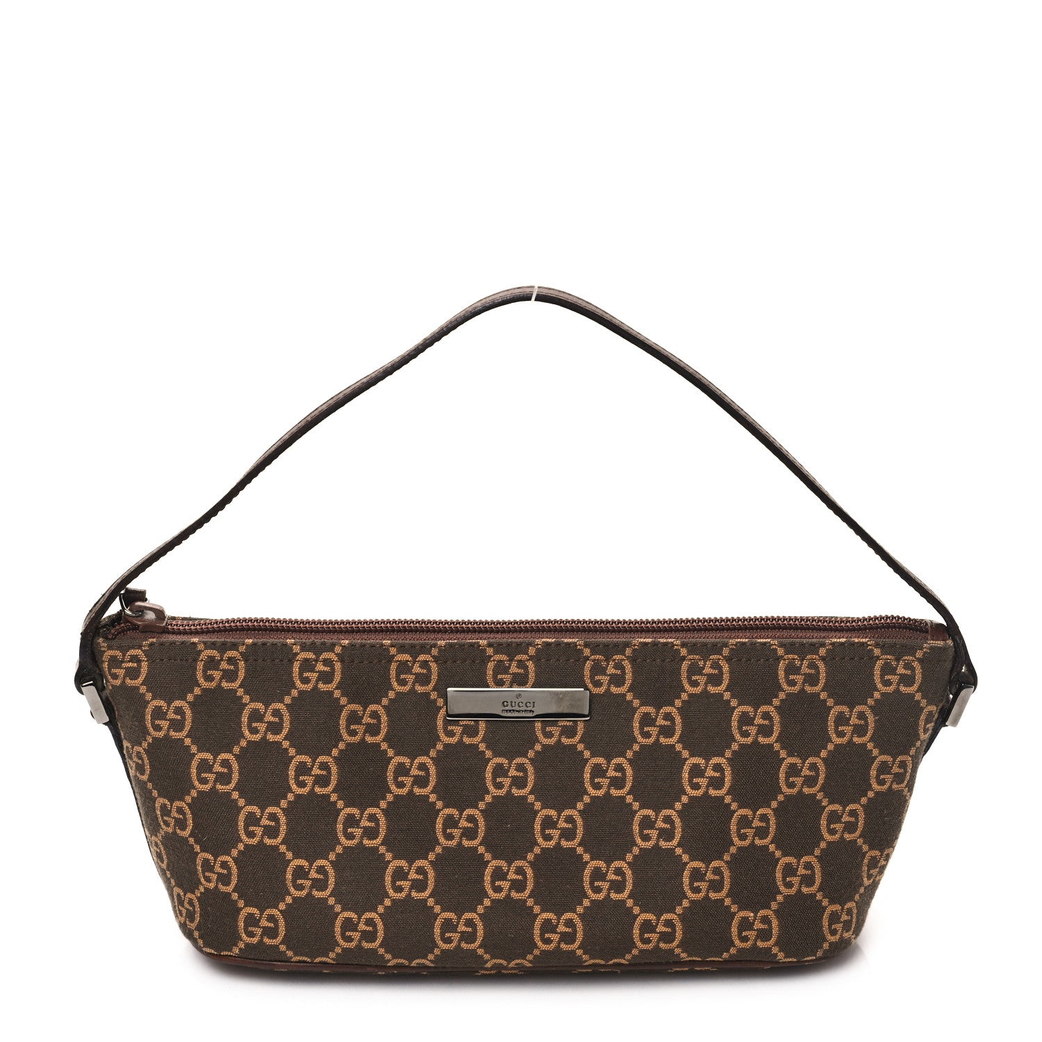 Gucci Monogram Boat Pochette Brown 1 of 13